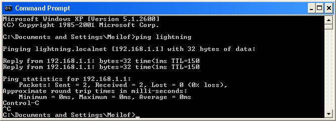Pinging with search lists
