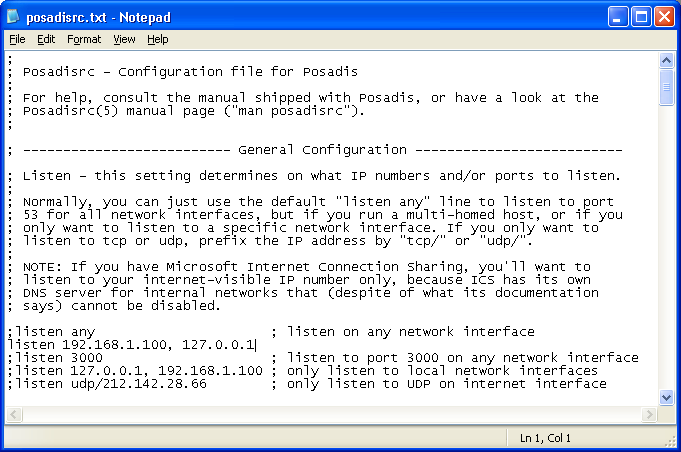 Editing your Posadisrc